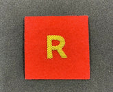 Military R Badges Handmade Mess Dress R Gold Bullion Badge On Red Felt